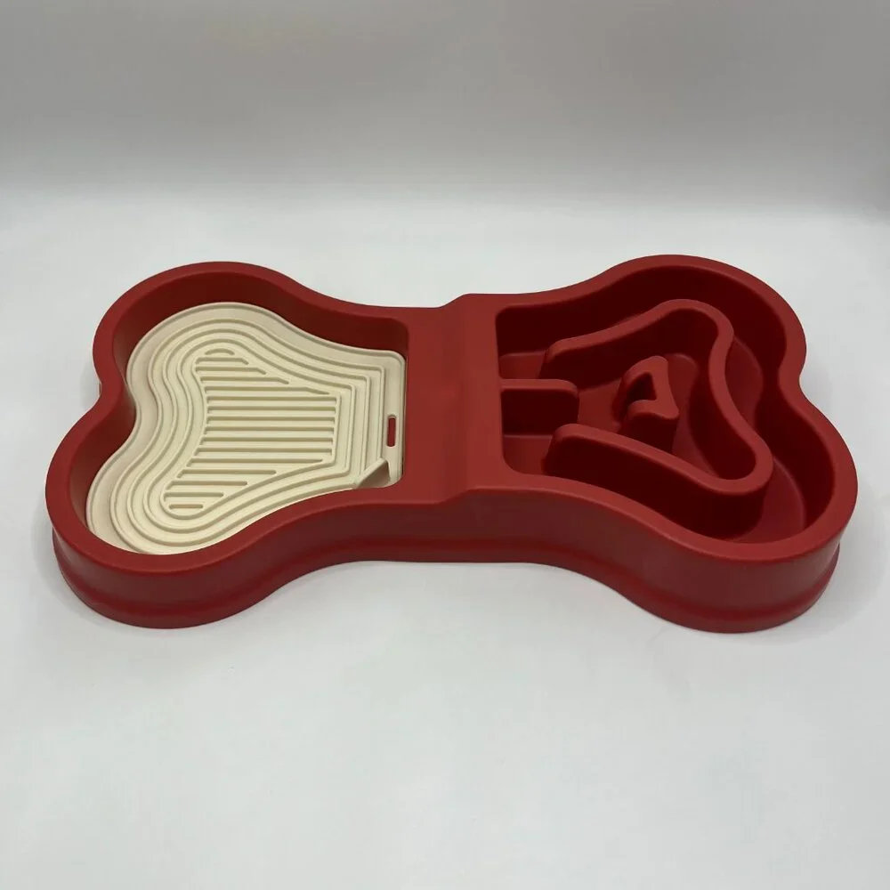 Pet Slow Feeder Bowl, Silicone Licking Mat, Anti-Slip & Anti-Tip